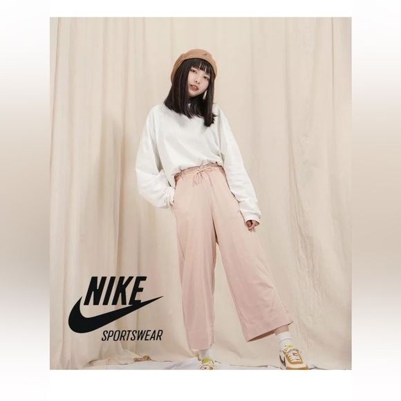 Nike Sportswear Women's Jersey Capris Sweat Pants (CJ3748) Shimmer Pink Size XS - Picture 3 of 12